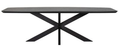 Product photograph of Bonvoy Black Oak 12 Seater Dining Table With Spider Legs from Choice Furniture Superstore