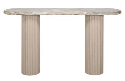 Coronel Beige Marble Top 160cm Console Table With Fluted Base