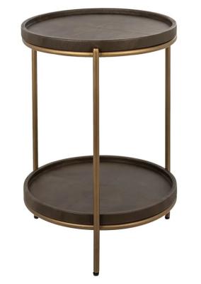 Product photograph of Zillon Brown Round End Table from Choice Furniture Superstore