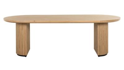 Belfort Natural Oak 8 Seater Dining Table With Fluted Base