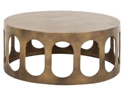 Du Pont Brushed Gold Metal Coffee Table