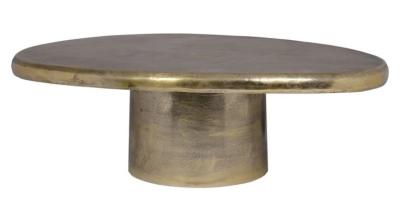 Pulitzer Brushed Gold Metal Coffee Table