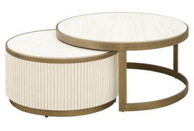 Tivoli White Set Of 2 Round Coffee Table