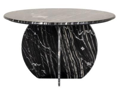 Bancroft Black Marble 4 Seater Round Dining Table