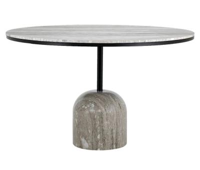 Duncan Grey Marble 4 Seater Round Dining Table