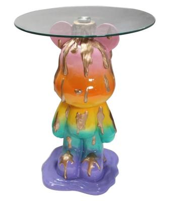 Product photograph of Ebba Multi Colour Round End Table from Choice Furniture Superstore