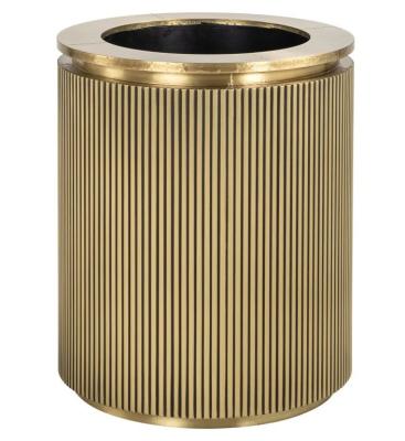 Ironville Brushed Gold Round Planter