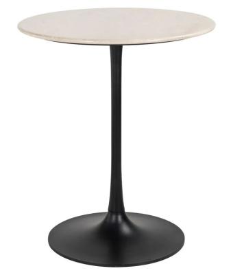 Tavolo Black And Beige Round Marble Bistro Table