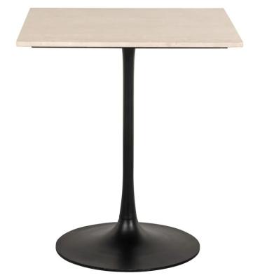 Tavolo Black And Beige Square Marble Bistro Table