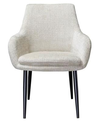 Chrissy Beige Fabric Dining Armchair