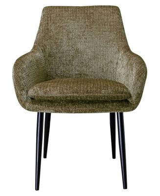 Chrissy Green Fabric Dining Armchair