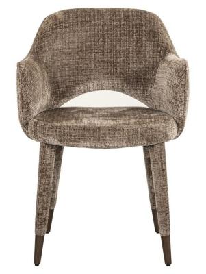 Donnatella Grey Fabric Dining Armchair