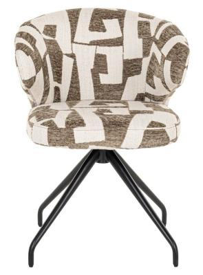 Milly Moss Fabric Swivel Dining Armchair