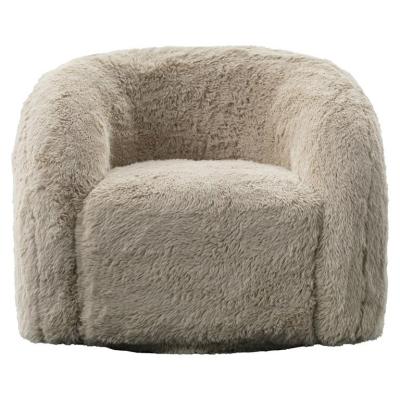 Product photograph of Arcus Sand Fabric Swivel Accent Chair from Choice Furniture Superstore