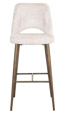 Delphine Cream Fabric Barstool With Back