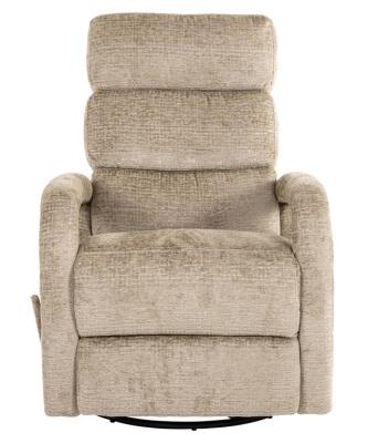 Denvi Sand Chenille Fabric Swivel Chair