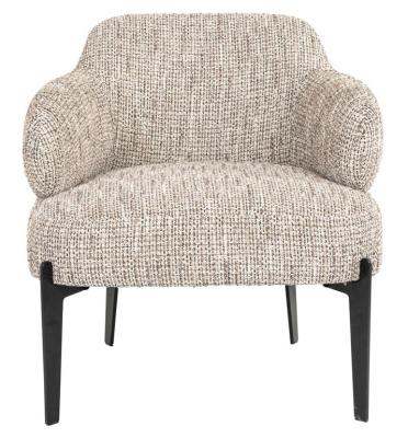 Product photograph of Venus Natural Fabric Accent Chair With Black Legs from Choice Furniture Superstore