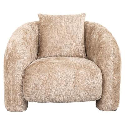 Product photograph of Milania Beige Fabric Accent Chair from Choice Furniture Superstore