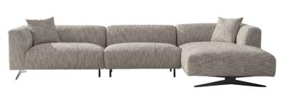 Product photograph of Hoxton Natural Fabric Corner Sofa With Black Legs - Rhf from Choice Furniture Superstore