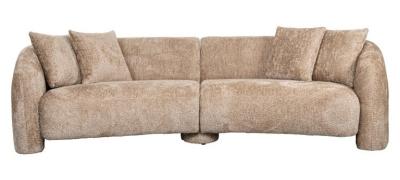 Product photograph of Milania Beige Fabric 4 Seater Sofa from Choice Furniture Superstore