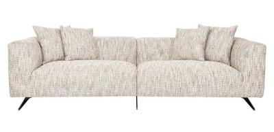 Product photograph of Hoxton Natural Fabric 3 Seater Sofa With Black Legs from Choice Furniture Superstore