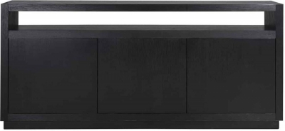 Product photograph of Oakura Black Oak 3 Door Large Sideboard from Choice Furniture Superstore