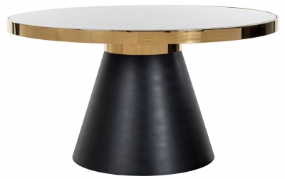 Product photograph of Odin Marble Top Round Dining Table from Choice Furniture Superstore