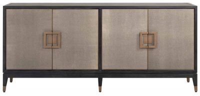 Product photograph of Bloomingville Shagreen Faux Leather 4 Door Sideboard from Choice Furniture Superstore