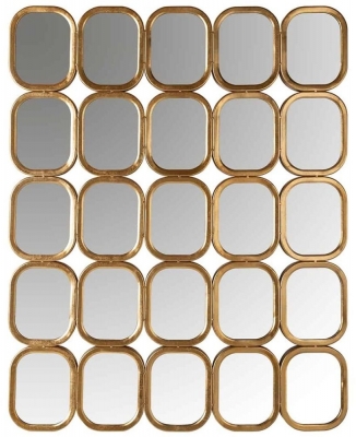 Product photograph of Marila Gold Wall Mirror - 79 5cm X 99cm from Choice Furniture Superstore