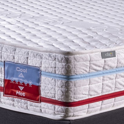 Product photograph of Urban Deco Kemer Coolhot Quilted 28cm Deep Pocket Sprung Mattress - 4ft 6in Double from Choice Furniture Superstore