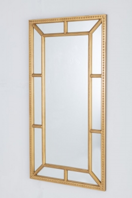 Clearance - Antique Gold Trim Wall Mirror Rectangular - 80cm x 155cm