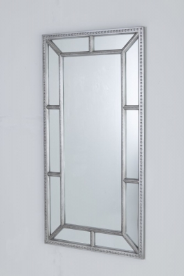 Clearance - Antique Silver Trim Wall Mirror Rectangular - 80cm x 155cm