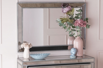 Product photograph of Clearance - Alhambra French Aged Wall Mirror from Choice Furniture Superstore