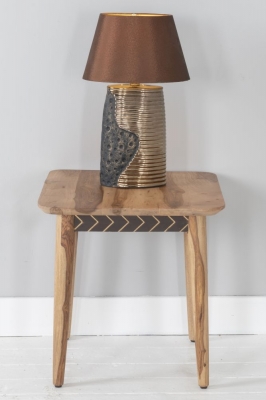 Product photograph of Clearance - Luxuria Sheesham End Table Indian Wood Square Top from Choice Furniture Superstore