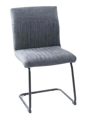 Product photograph of Clearance - Brooklyn Dove Grey Faux Leather Dining Chair from Choice Furniture Superstore