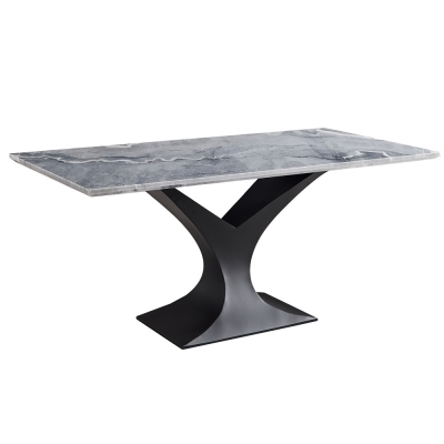 Product photograph of Chaplin Grey Natural Marble Dining Table - 200cm from Choice Furniture Superstore