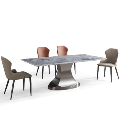 Product photograph of Hester Grey Marble Dining Table - 200cm from Choice Furniture Superstore