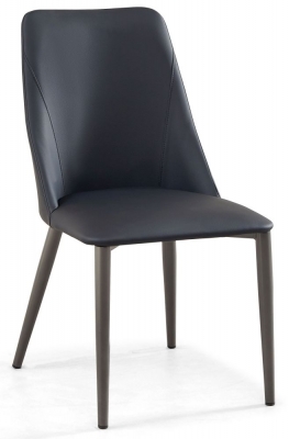 Product photograph of Rosie Black Dining Chair- Faux Leather With Black Legs from Choice Furniture Superstore
