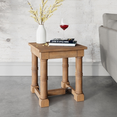 Product photograph of Clearance - Country Mango Wood Side Table from Choice Furniture Superstore