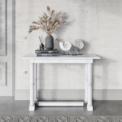 Product photograph of Clearance - Country Mango Wood White Washed Console Table from Choice Furniture Superstore