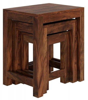 Product photograph of Maharani Sheesham Nest Of Tables Indian Wood from Choice Furniture Superstore