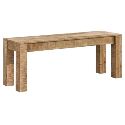 Product photograph of Dakota Mango Wood Dining Bench Indian Light Natural Rustic Finish from Choice Furniture Superstore