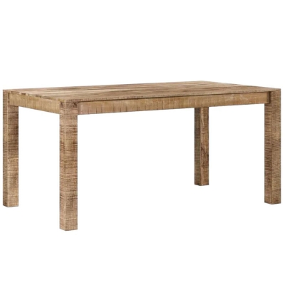 Product photograph of Dakota Mango Wood Dining Table Indian Light Natural Rustic Finish 160cm Rectangular Top Seats 6 Diners from Choice Furniture Superstore