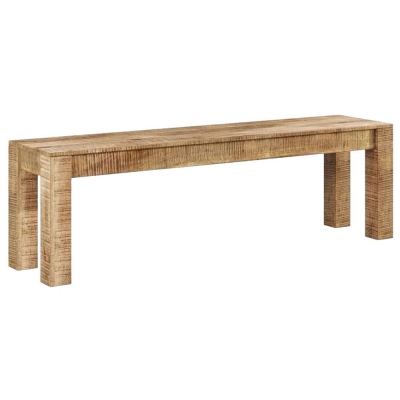Product photograph of Dakota Mango Wood Large Dining Bench Indian Light Natural Rustic Finish from Choice Furniture Superstore