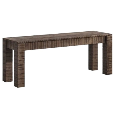 Product photograph of Clearance - Dakota Mango Wood Dining Bench Indian Dark Walnut Rustic Finish from Choice Furniture Superstore