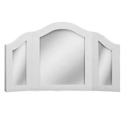 Product photograph of Fleur French Style White Shabby Chic Triple Mirror - Made In Solid Mango Wood from Choice Furniture Superstore