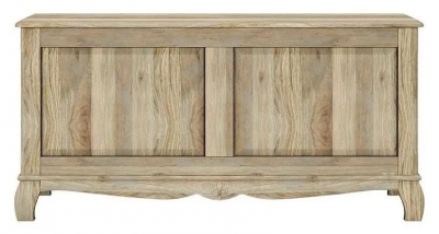 Product photograph of Fleur French Style Washed Grey Blanket Box - Made In Solid Rustic Mango Wood from Choice Furniture Superstore