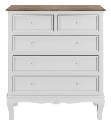 Product photograph of Fleur French Style White Shabby Chic 2 3 Drawer Chest - Made In Solid Mango Wood from Choice Furniture Superstore