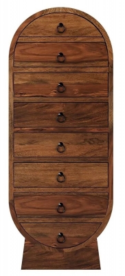 Product photograph of Maharani Sheesham Chest Indian Wood 8 Drawers Tallboy from Choice Furniture Superstore