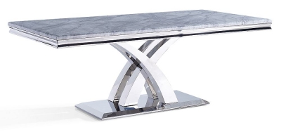 Lisbon Grey Marble And Chrome Dining Table Comes In 468 Seater